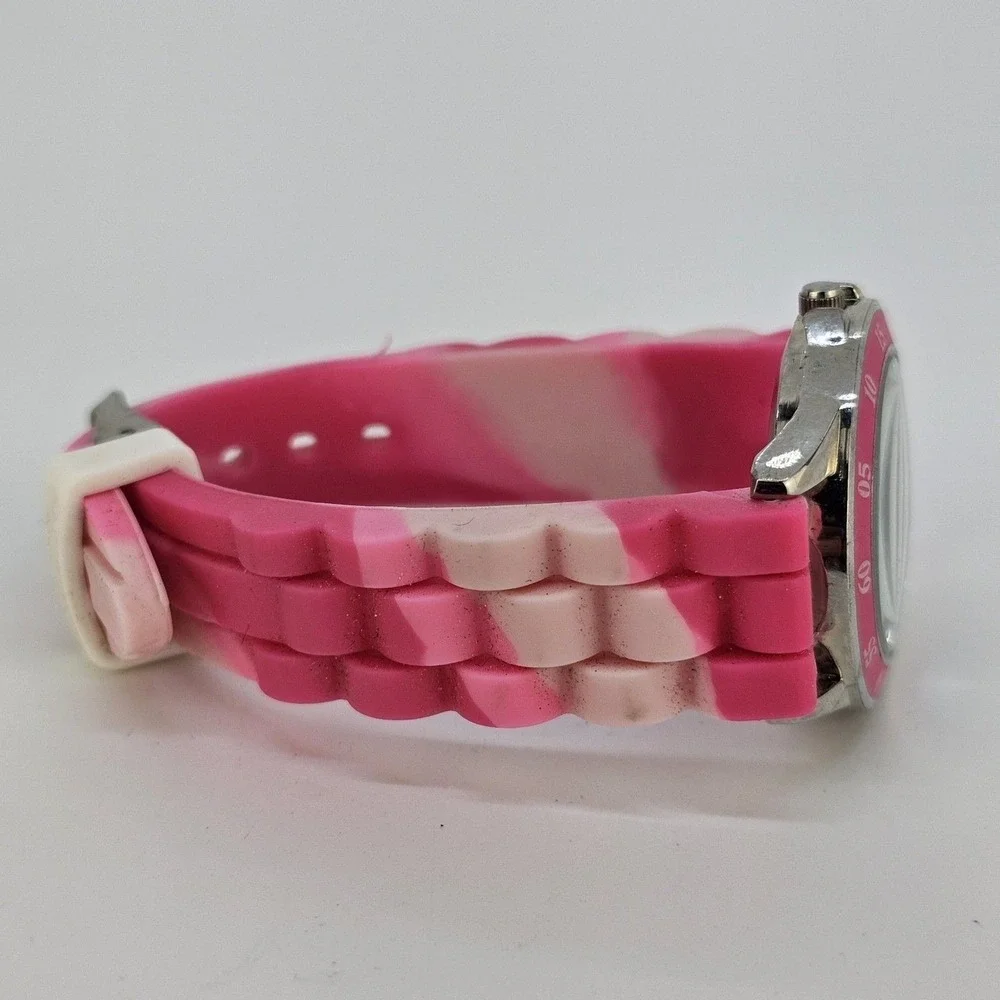 Disney Minnie Mouse Women Watch 32MM‎ Pink Plastic Bands New Battery